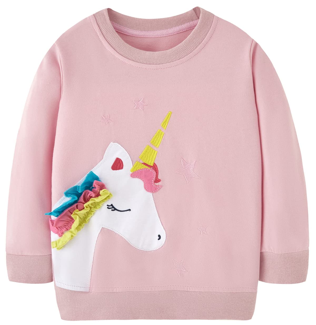 TEDD Sudaderas Niña Unicornio Camiseta Manga Larga 100% Algodón Jersey sin Capucha para Nina 1-12 años — view 18