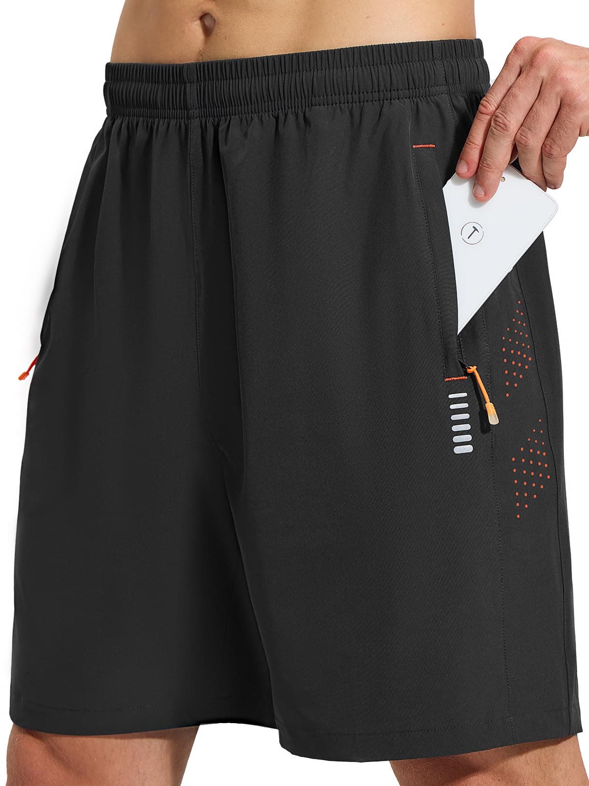 Cimic Pantalon Corto Hombre para con Bolsillo, Transpirables de Secado Rápido Correr Ropa Deportiva Hombre, Gym, Fitness,Tenis