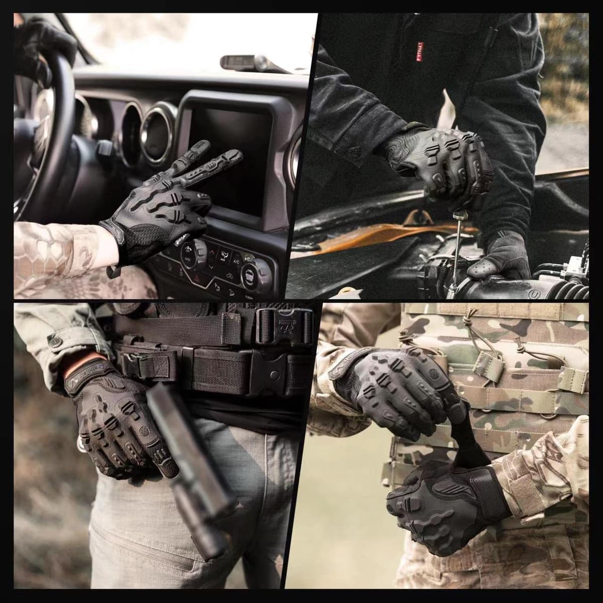 Zune Lotoo Guantes Tacticos Militar, Guantes Airsoft Tácticos Compatibles con Pantalla Táctil para Hombre y Mujer, Guante Moto Verano Transpirable para Airsoft Paintball Motocross Montaña — view 7