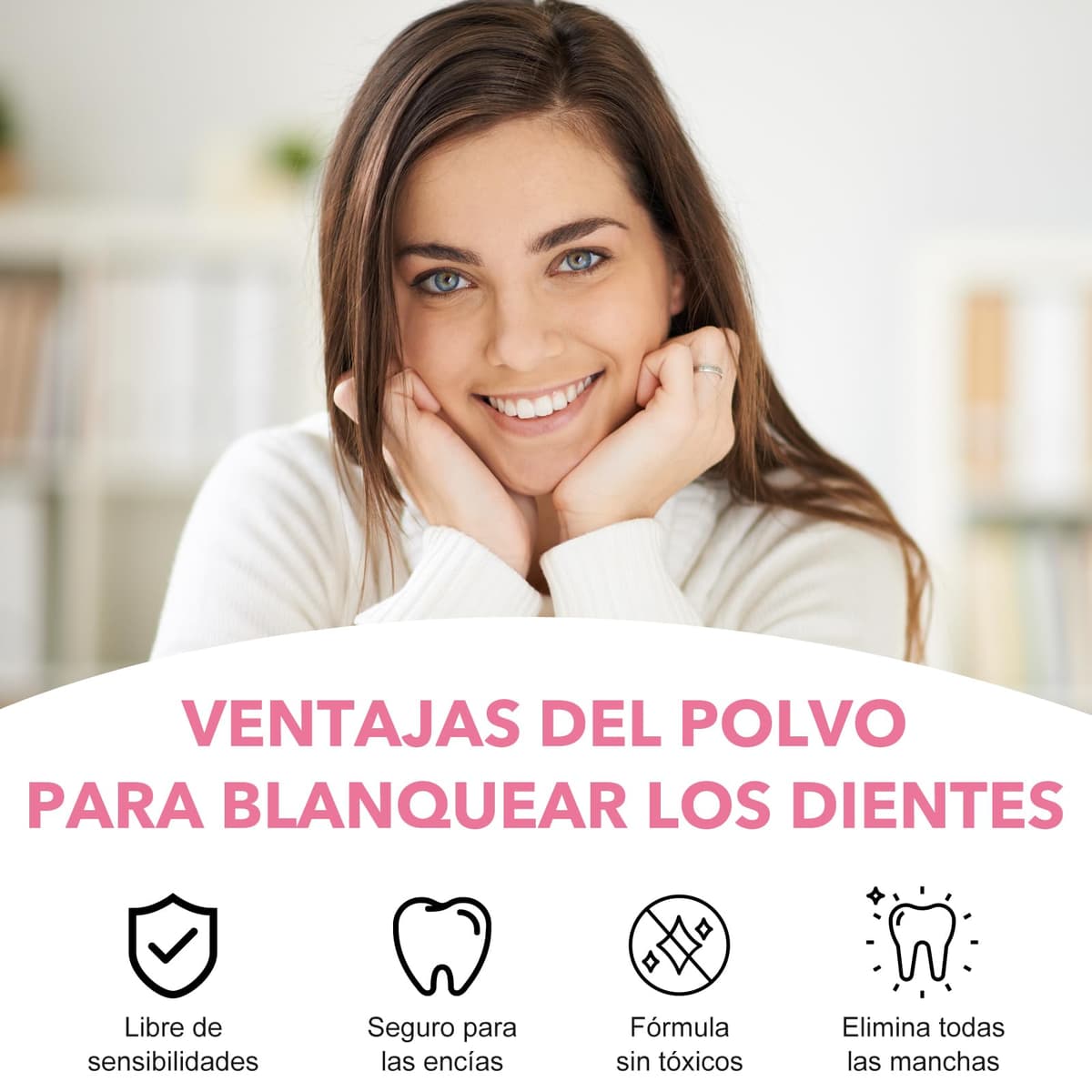 Blanqueador Dental Profesional,Polvos Blanqueadores Dientes,Blanqueamiento Dental Eliminación Profunda de Manchas,Eficaz Para Fortalecer Dientes y Encías,Suave Para Dientes Sensibles(white) — view 7