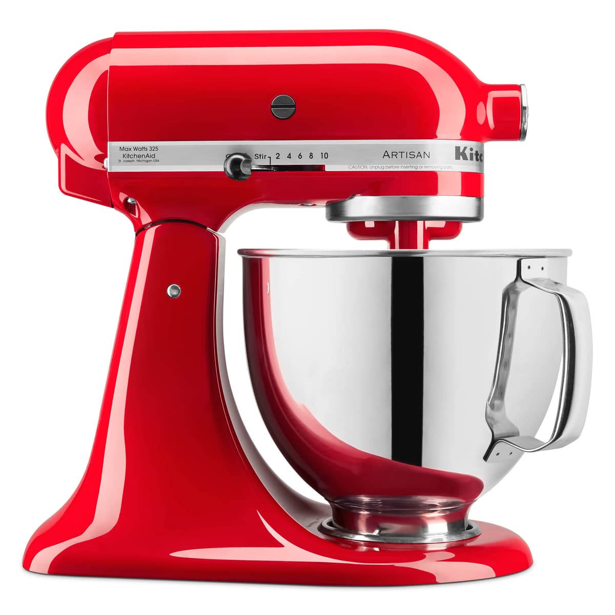 KitchenAid Artisan Series 5 Quart Tilt Head Stand Mixer with Pouring Shield KSM150PS, White — view 12