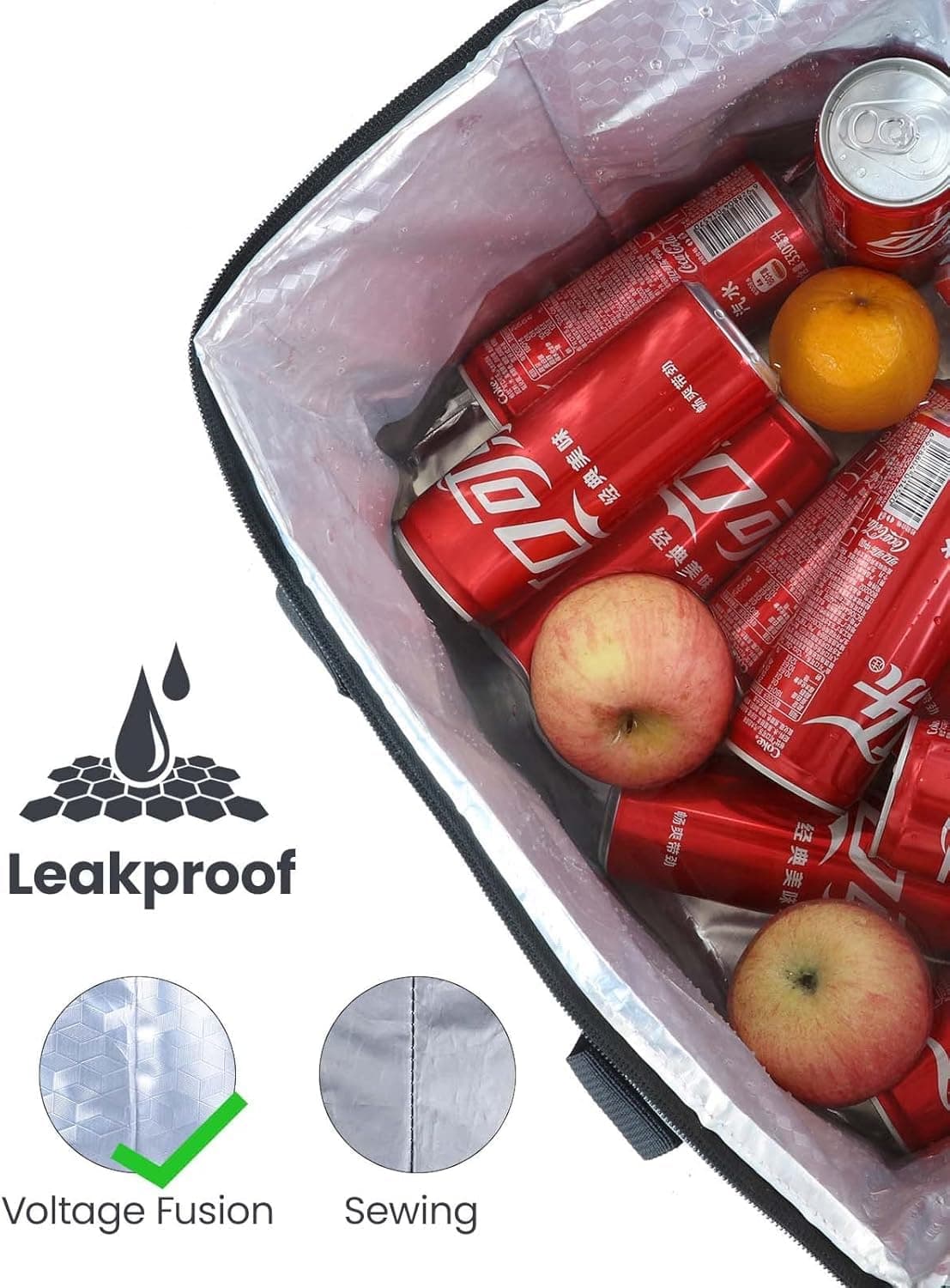 Kollea Cool Bag - 30 Litre Cool box -Insulated Cooler Bag Lunch Bag Keep Warm and Cold, Leak-Proof, With Carriying Straps, Multiple Pockets - Ideal for Travel, Camping, Picnics, BBQ — view 5