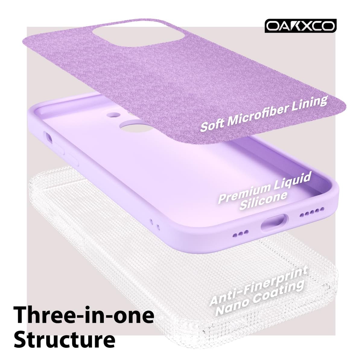 oakxco for iPhone 17 Pro Max Phone Case Liquid Silicone, Cute Thin Slim Grip Soft Rubber Gel for Women Men, Smooth Matte TPU Plain Solid Color Girly Simple Case with Camera Cover, Light Pink — view 1388
