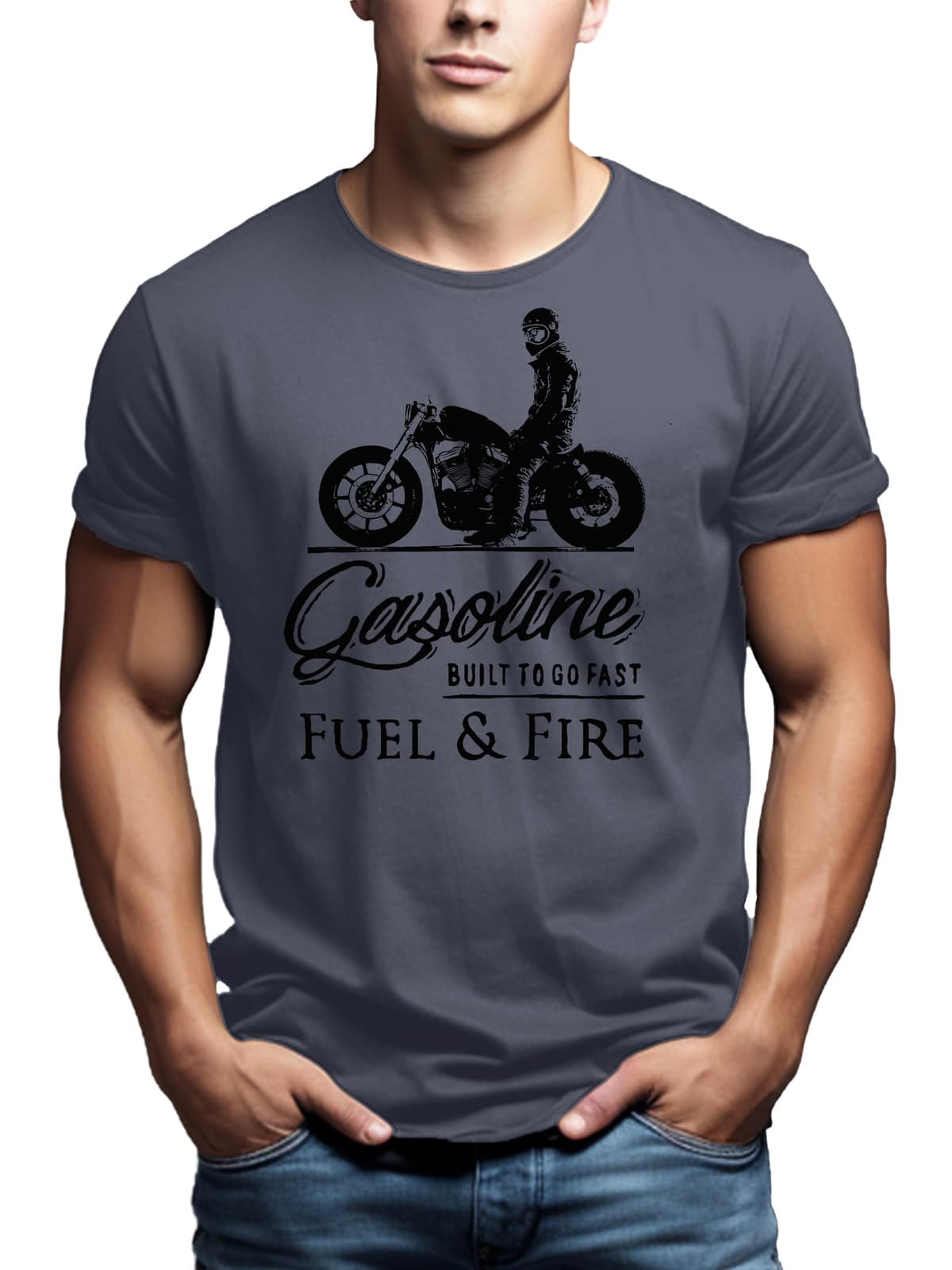 MAKAYA Camiseta Motero Hombre - Motorcycle T-Shirt Motorista — view 3