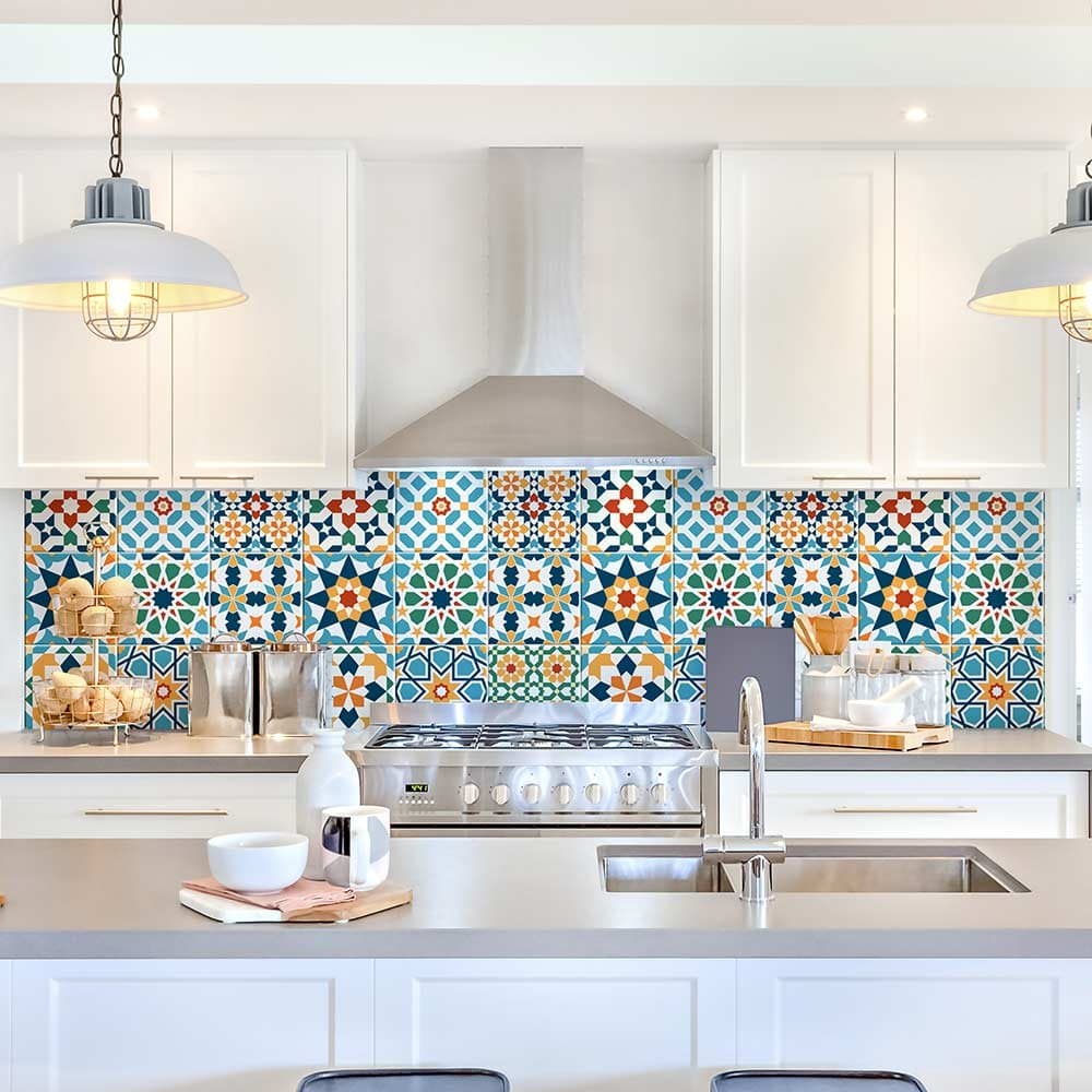 RE-COVERTILES - Pegatinas Azulejos Cocina y Baño Stickers de PVC Impermeables Antiarañazos Decoración de Pared Baldosas Peel and Stick - Modelo 24 Pzas 10x10 cm PS00179 Made in Italy — view 44
