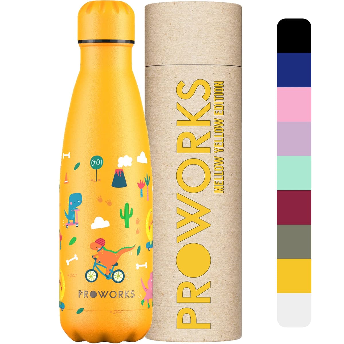 Proworks Performance Stainless Steel Sports Water Bottle | Double Insulated Vacuum Flask for 12 Hours Hot & 24 Hours Cold Drinks - Great for Home, Work, Gym & Travel - 1 Litre - BPA Free – Black — view 10