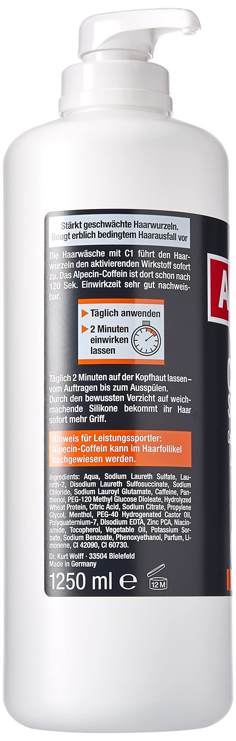 Alpecin Coffein Shampoo C1 mit Pumpe 1250 ml — view 3