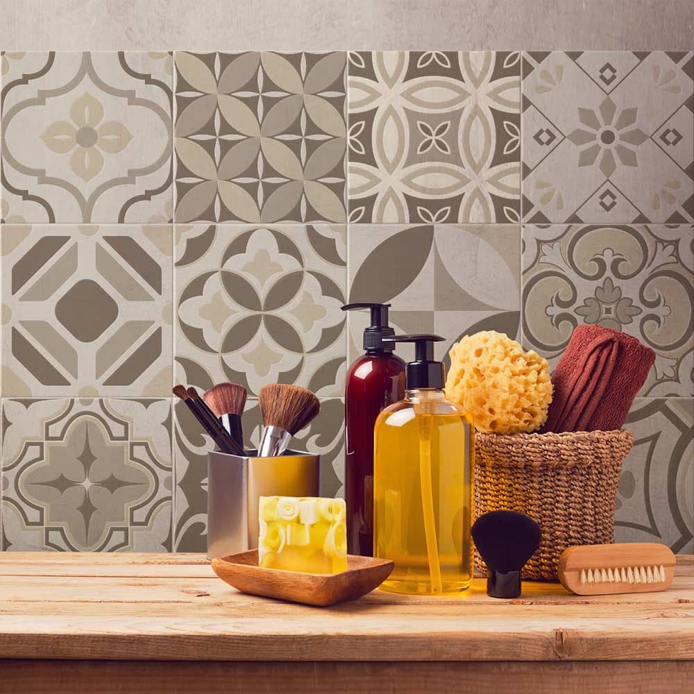 RE-COVERTILES - Pegatinas Azulejos Cocina y Baño Stickers de PVC Impermeables Antiarañazos Decoración de Pared Baldosas Peel and Stick - Modelo 24 Pzas 10x10 cm PS00179 Made in Italy — view 19