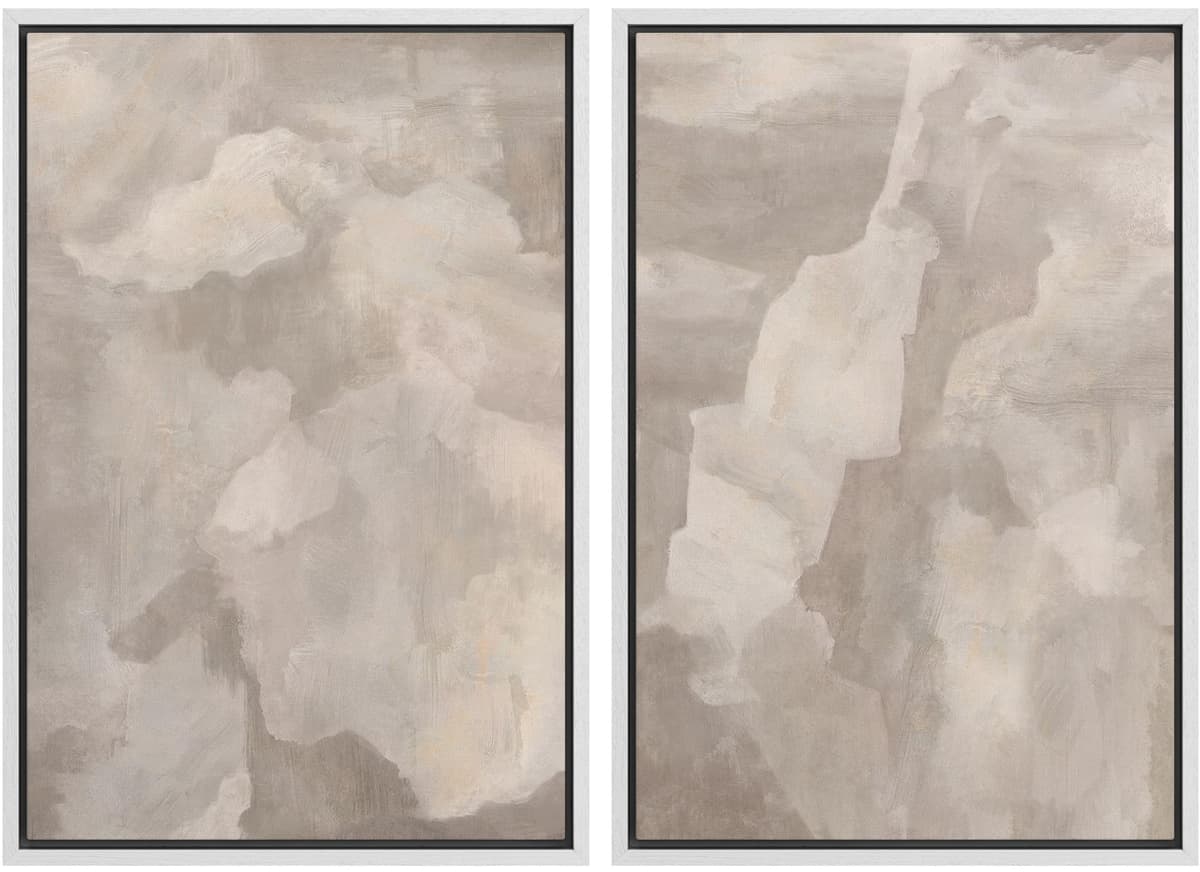 SIGNWIN Framed Canvas Print Wall Art Abstract Wave Pattern Modern Art Minimalist Neutral Decor for Living Room, Bedroom, Office - 16"x24"x2 Natural — view 10