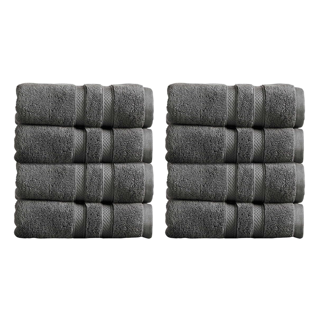 Christy Chroma Bath Towels | Set of 2 | Highly Absorbent Heavyweight 675GSM | Bold and Bright | Soft Velvety Smooth Bathroom Shower Towels | 100% Cotton | Sustainably Made | Ash Grey — view 61