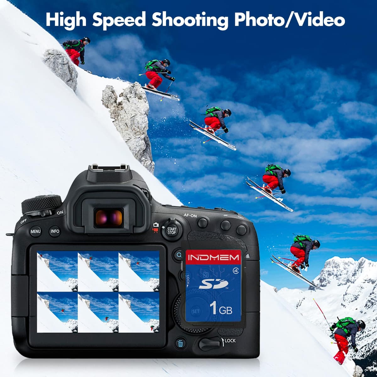 SD Card 1GB Class 4 MLC Secure Digital Flash Memory Card Camera Card 2 Packs — view 3