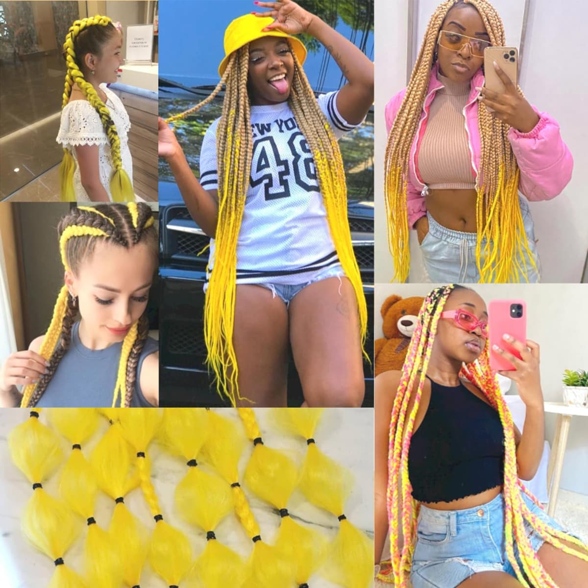 YDDM Capelli Per Treccine Africane Morado Extension Treccine Texture Yaki Easy Install per Principianti 32 Pollici 3 Pezzi Capelli Leggeri e Naturali per Box Braids, Twist e Crochet — view 126