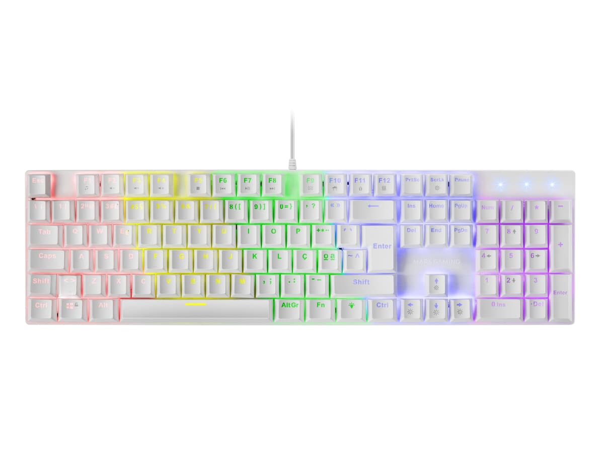 Mars Gaming MKMINIPRO, Portugués, Teclado Mecánico Compacto 60%, Switches Mecánicos Hot-Swappable, Iluminación RGB Chroma, Teclado Gaming Antighosting, Multiplataforma, Switch Azul, Blanco — view 14