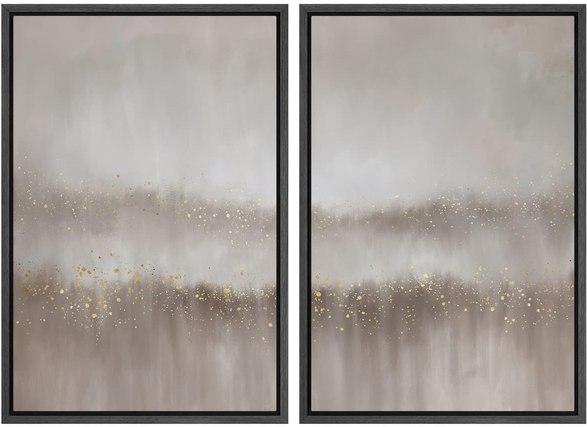 MUDECOR Framed Canvas Print Wall Art Set Watercolor Pastel Duotone Tan Landscape Abstract Shapes Illustrations Modern Art Decorative Contemporary for Living Room, Bedroom, Office - 24"x36"x2 Natural — view 50