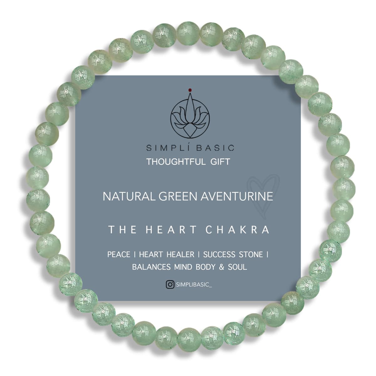 Natural Healing Gemstone Bracelet 4mm Beads, Womens & Mens, Inc Gift Box — view 7