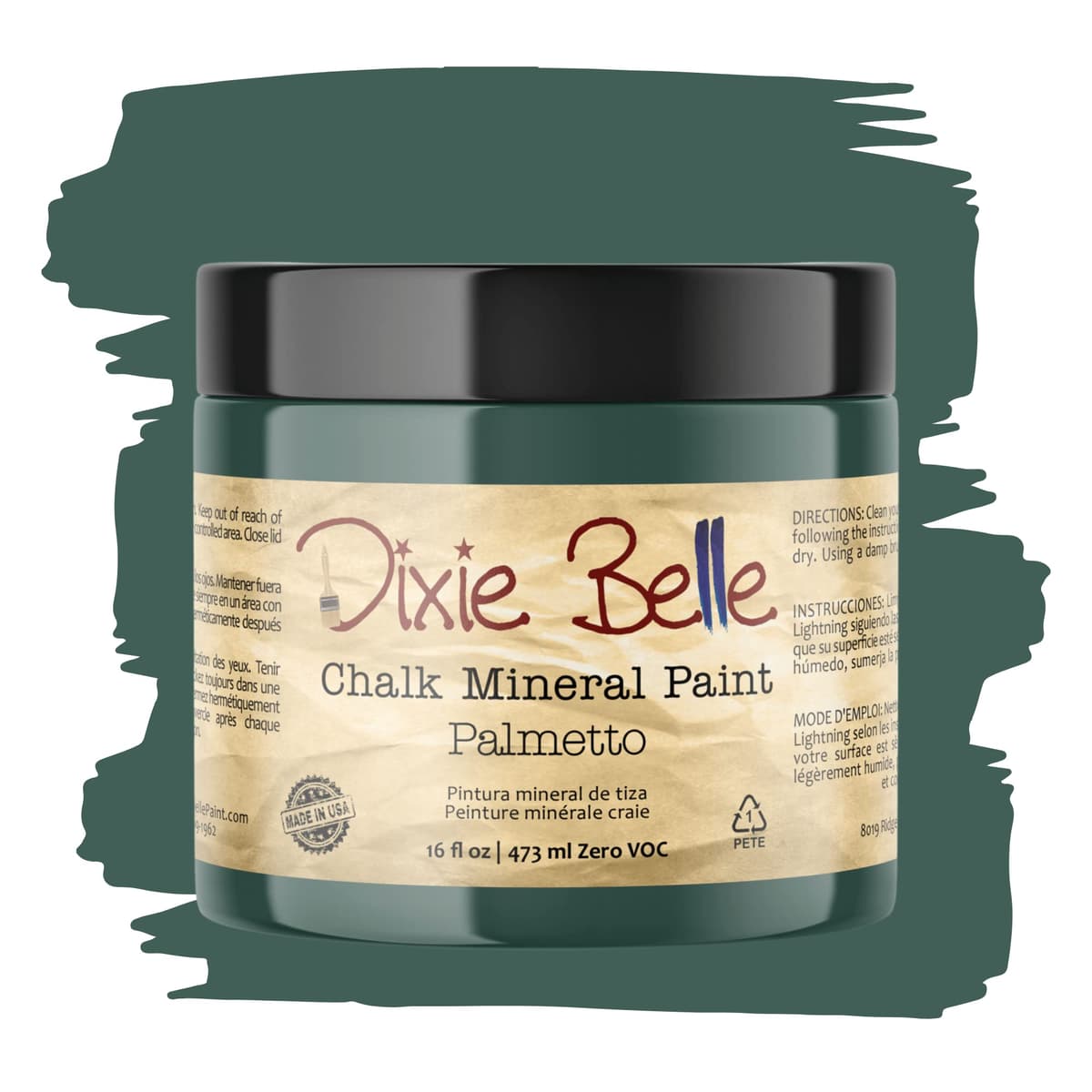 Dixie Belle Paint Company Chalk Finish Furniture Paint - Caviar (32oz) - Matte Black Chic Chalk Mineral DIY Furniture Paint — view 277