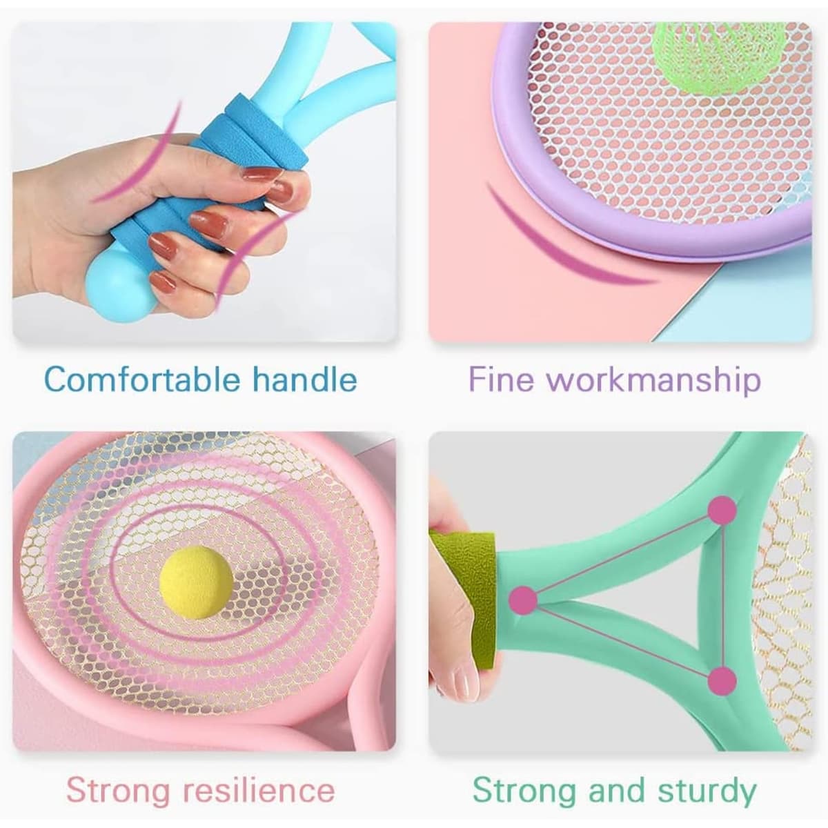 Juego de Raquetas de Tenis para NiñOs,Set de BáDminton para NiñOs,Ligero de BáDminton,de BáDminton para NiñOs,Juego de Raquetas，Raqueta de Juguete,Juegos Deportivos Educativos — view 3