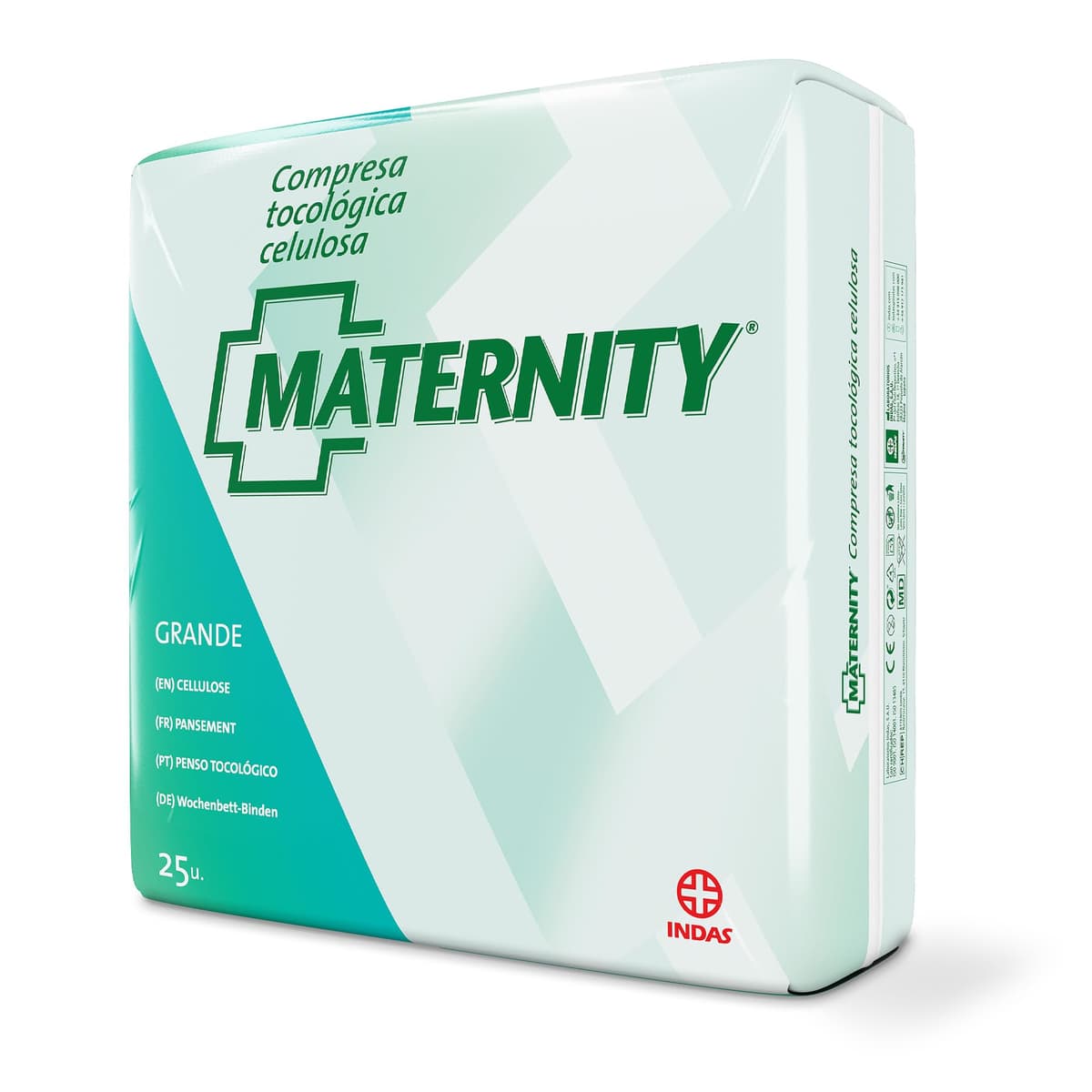 Indas Compresas Tocológicas Maternity de Celulosa - Confort y Seguridad Postparto, 25 Unidades Total — view 2