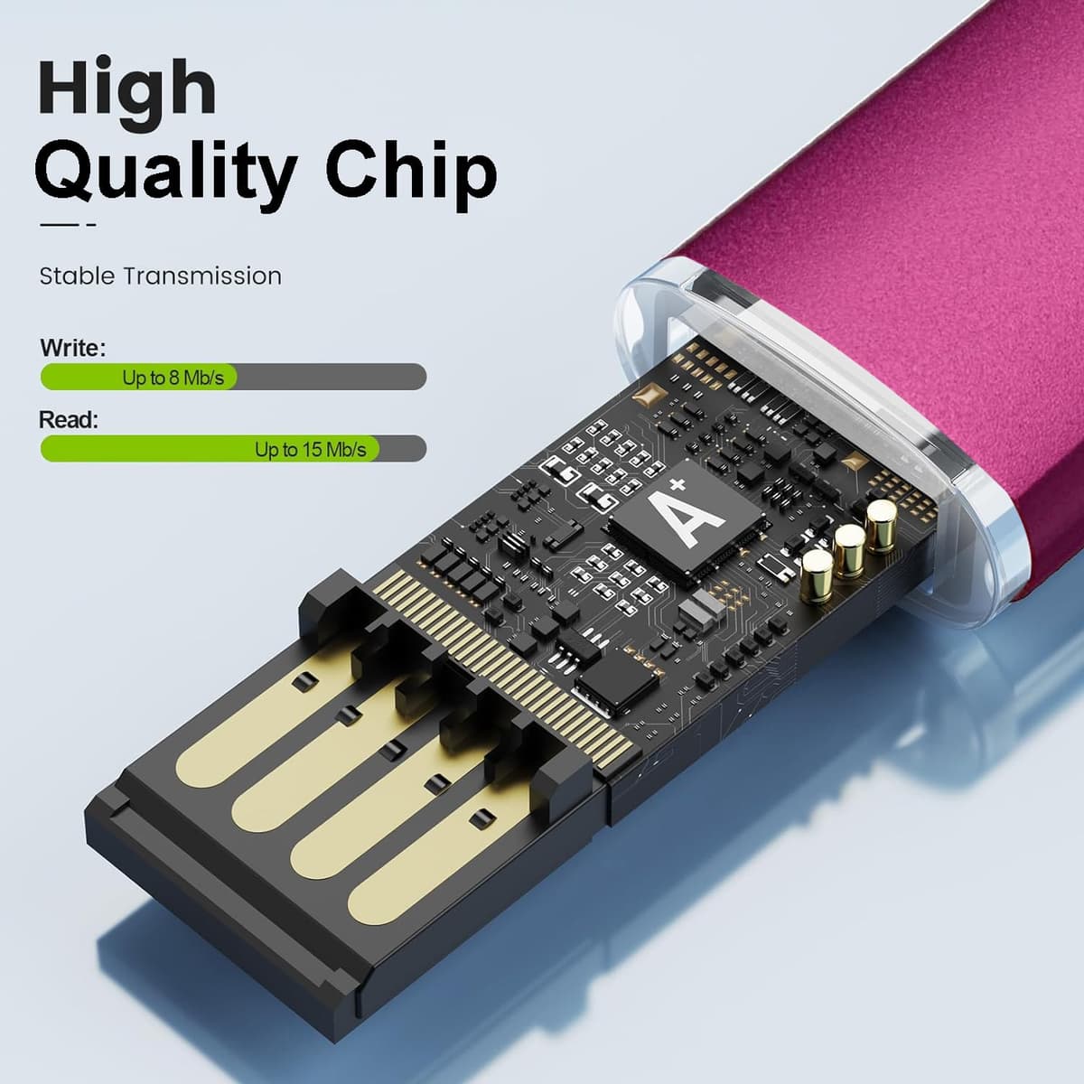 Fenglangrong 10 Pack Flash Drive 8GB USB Sticks, USB 2.0 Thumb Drives Bulk Flash Drive Pack 8GB Pendrive USB Memory Stick Zip Drive USB Sticks 10 Pack Pink — view 2