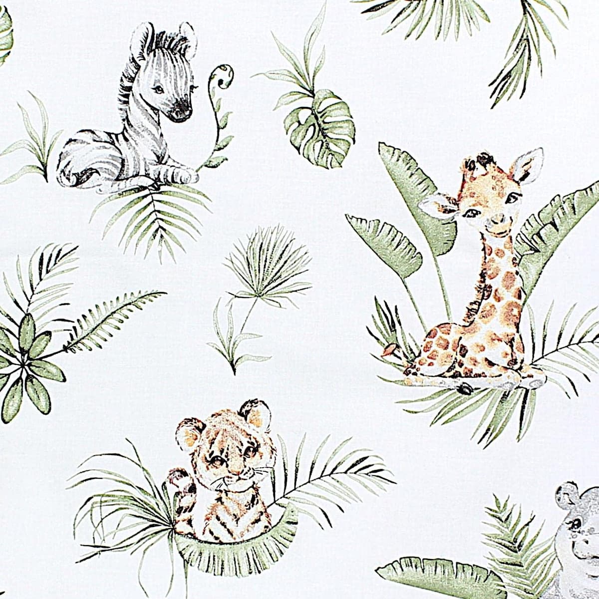 TupTam Colchón para Cambiador para Bebés Niños y Niñas, Safari/León/Marrón/Hojas/Verde, 70 x 50 cm — view 5