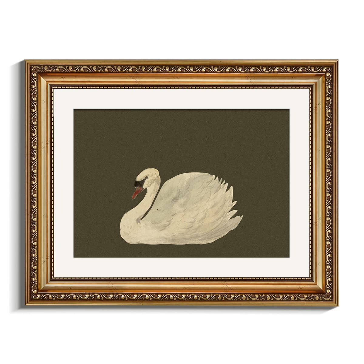 VIYYIEA Gold Framed Wall Art Canvas Print Home Decor Vintage Swan Decoration Grace Swan Art Painting Pictures Rustic Bathroom Wall Decor Animal Farmhouse Artwork for Living Room Bedroom Office 11x14in — view 73