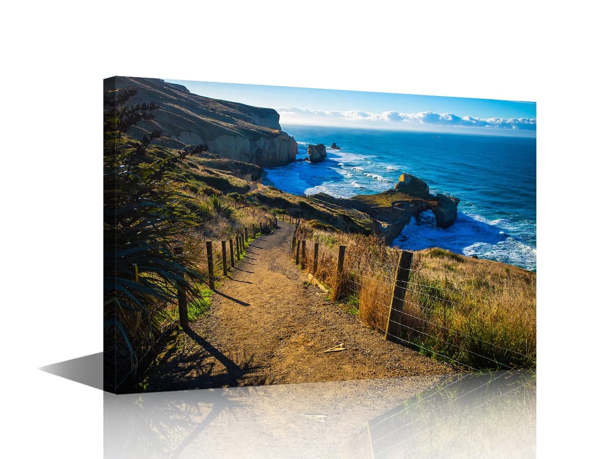 Wall Art for Living Room Beach Canvas Art Wall Decor Blue Sea Sunset Pictures Print on Canvas Natural Landscape Painting Seascape Artwork Stretched Framed Ready to Hang 12x18inch — view 38
