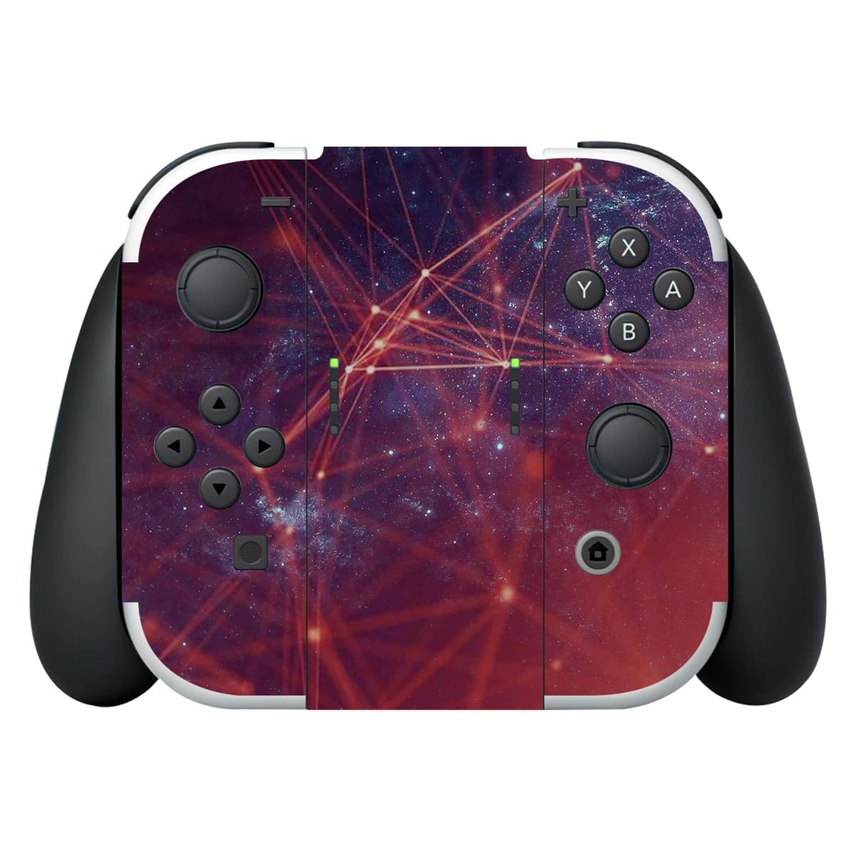 playvital Full Set Protective Stickers for Nintendo Switch OLED Model, Customized Vinyl Decal Skins for Switch OLED Console & Joycon & Dock & Grip - Nebula Galaxy — view 6