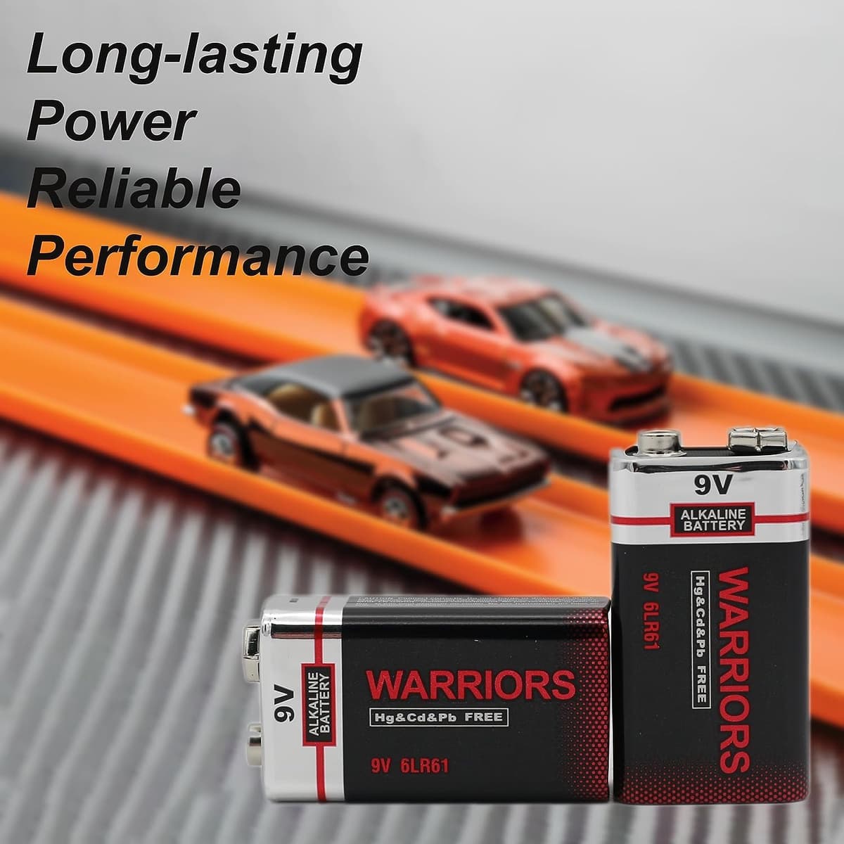 Warriors 4X High Capacity 9V 9 Volt Alkaline Super Long Lasting Battery Batteries Smoke Alarm Detectors Remote Control Car (4X) — view 8