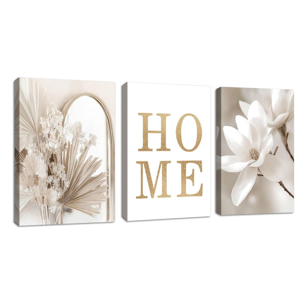 3Pcs Blue Grey Zen Canvas Wall Art, White Lotus Flowers Butterfly Meditation Spiritual Wall Paintings White Lotus Blooming on Stones in Lake Wall Pictures Room Decor for Yoga Spa Room Decor 30x40cmx3 — view 8