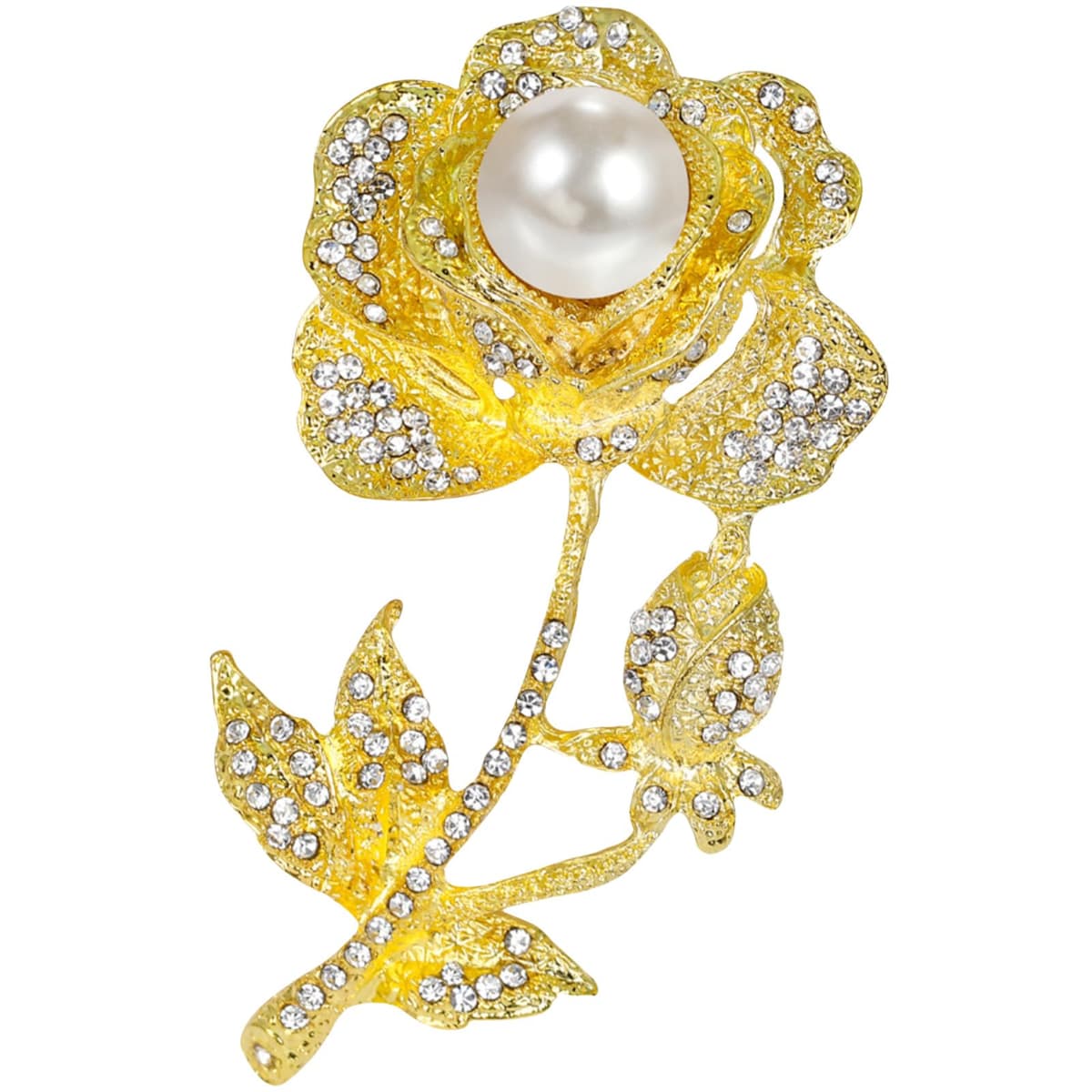 FAIRYGATE Gold Pin for Dress Brooch Crystal Pins Badge Enamel Lapel Brooches for Women Jewelry Decoration for Birthday Dating Party Anniversary UC31 — view 12