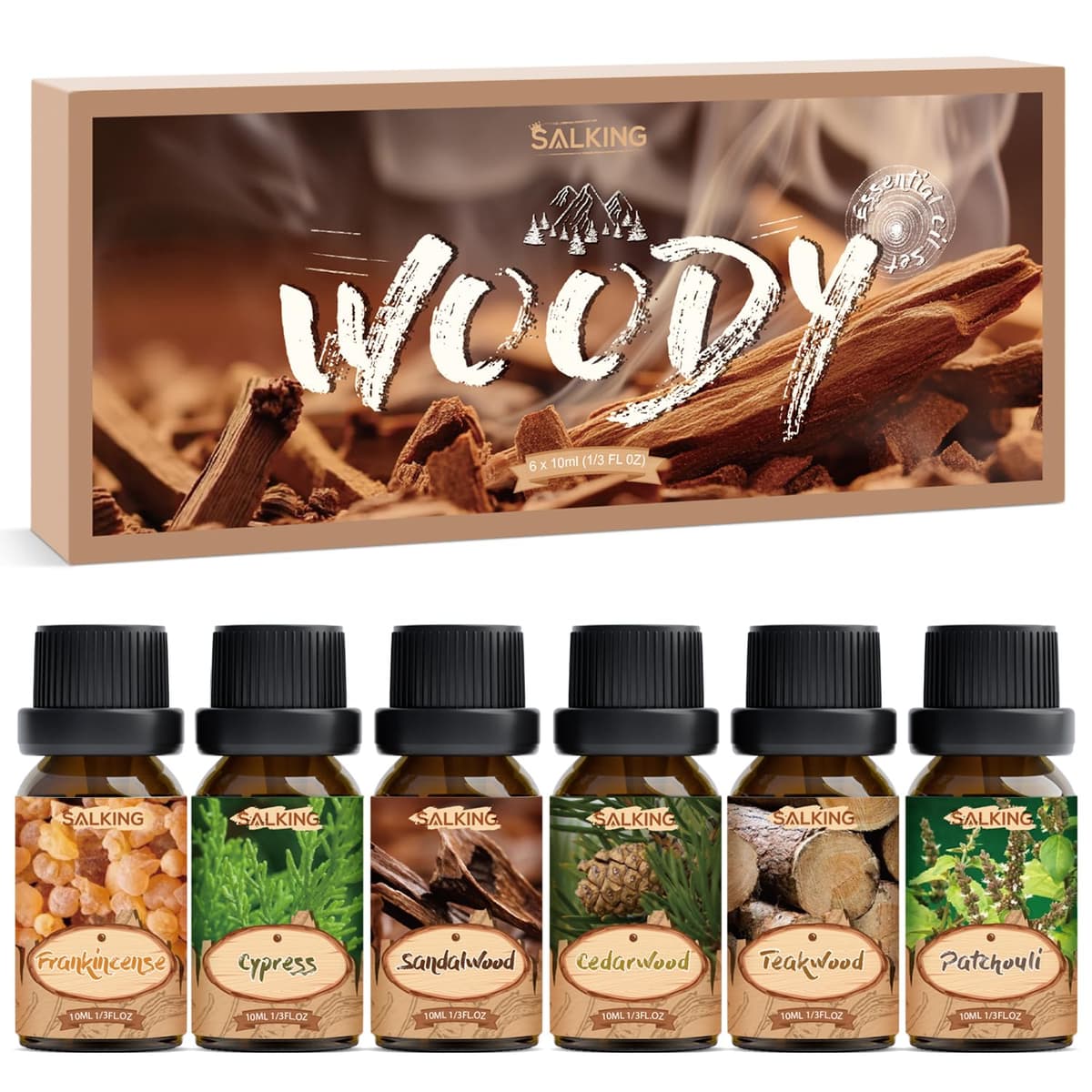 SALKING Flores Aceites Esenciales para Humidificador Difusor 6 x 10 ml,100% Puro Aceites Esenciales Naturales Aceite Perfumado - Lavanda,Rosa, Jazmín, Gardenia, Manzanilla, Flor de cerezo — view 15