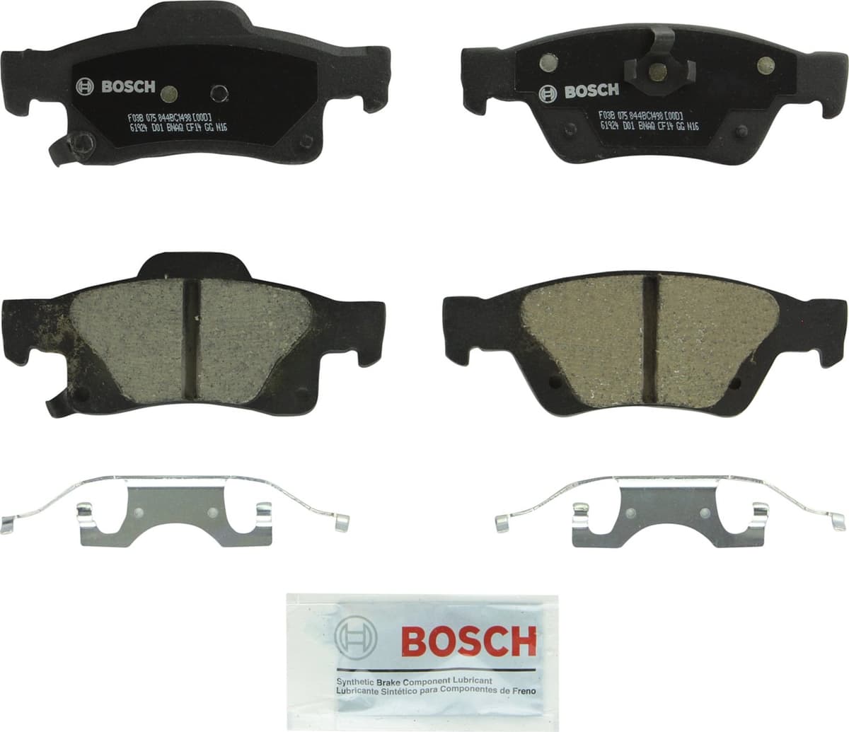 Bosch BC914 QuietCast Premium Ceramic Disc Brake Pad Set For: Acura ILX; Honda Accord, Civic, CR-V, Element, Fit, Front — view 84