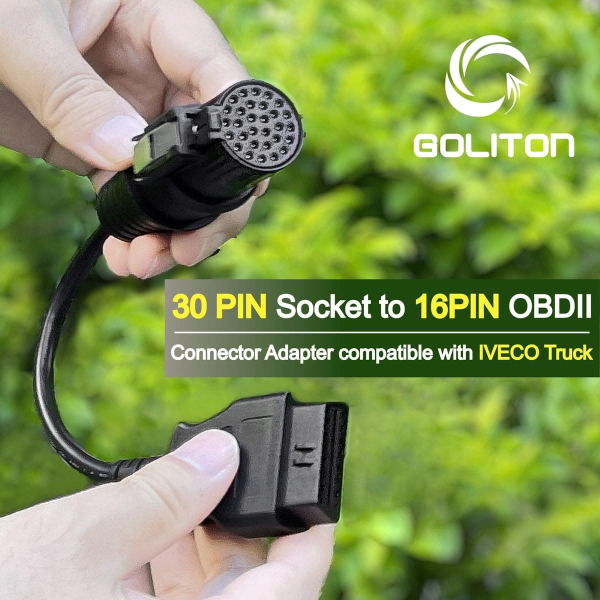 OBD2 Female 16pin Cable to 30pin Male Compatible with Iveco Truck OBDII Diagnostic Scaner — view 5