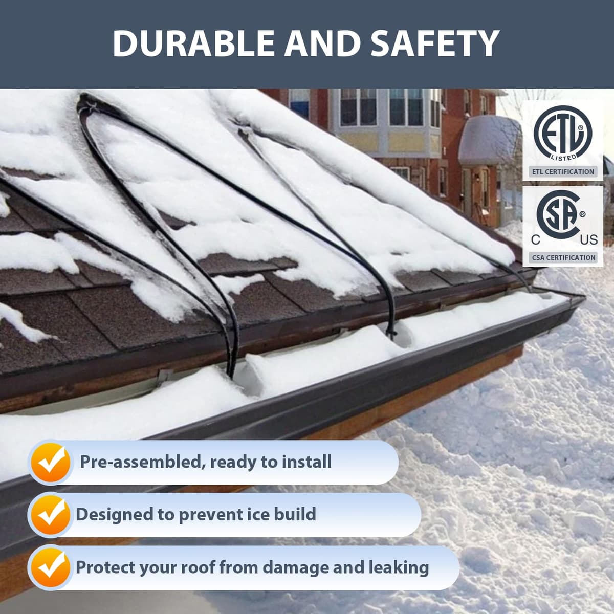 HEAITIT HIRD 30 feet Roof & Gutter De-Icing Cable — view 6
