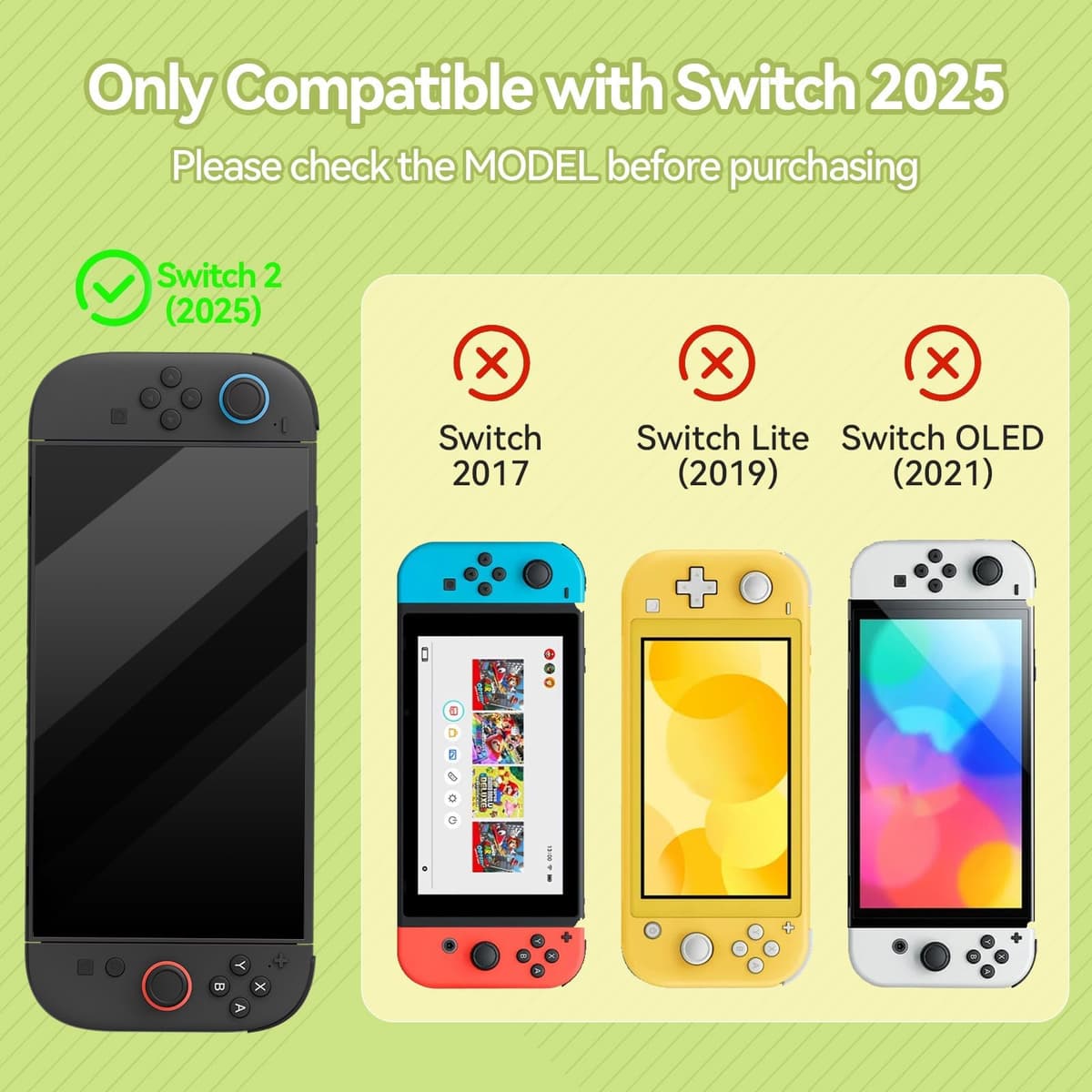 GeekShare Protective Case Compatible with Switch 2, Hard PC Slim Dockable Shell Cover Compatible with Switch 2025 Game Console and Joystick Controllers - The HEI Serie — view 2