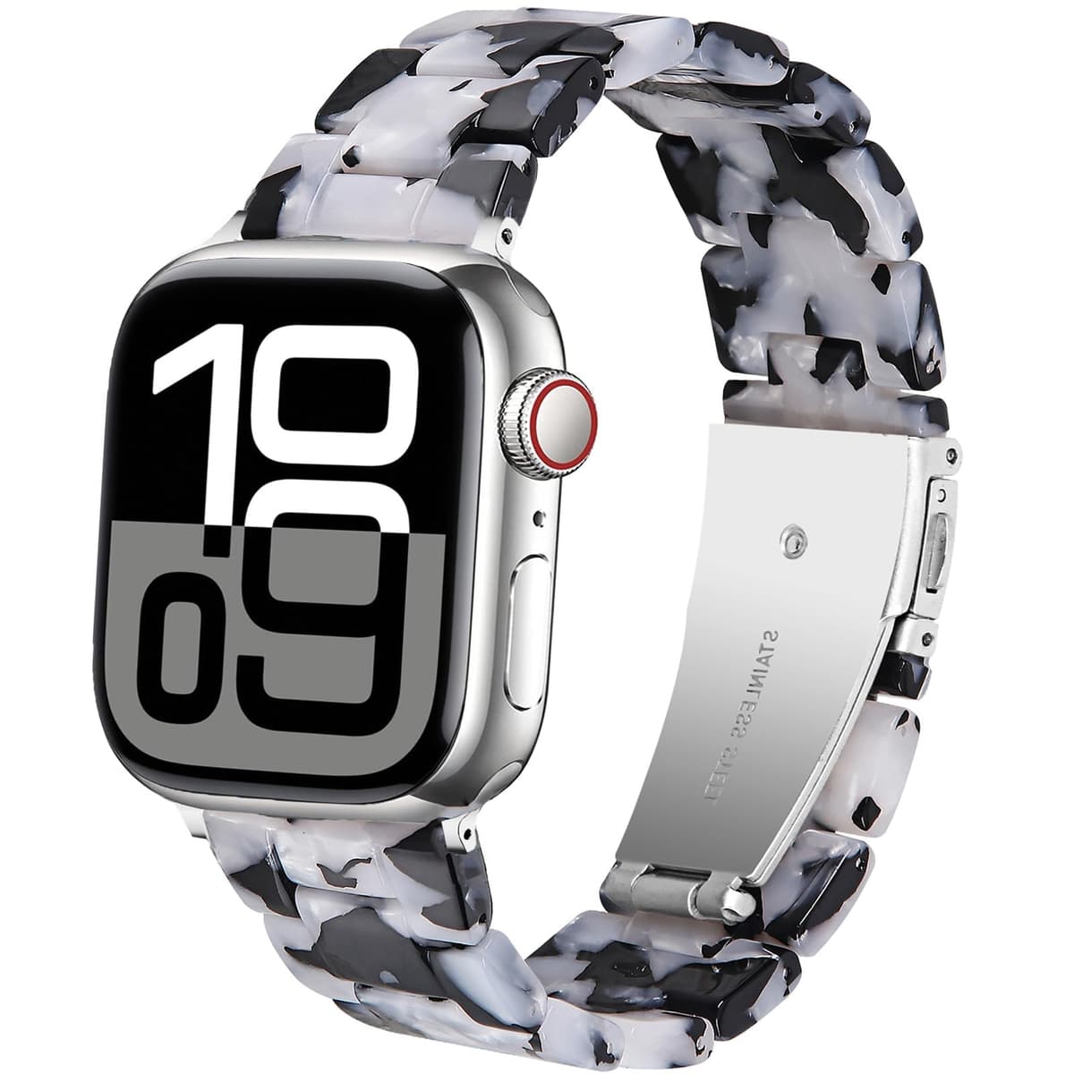 DEALELE Bands Compatible with Apple Watch 49mm 46mm 42mm 45mm 41mm 44mm 40mm 38mm, Colorful Resin Replacement Strap for iWatch Series 10/9 / 8/7 / 6/5 / 4/3 / Ultra/SE Women Men — view 14