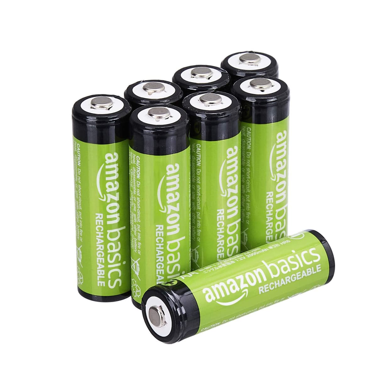 Amazon Basics 4-Pack Rechargeable AA NiMH Batteries, 2000 mAh, 1.2V, Recharge up to 1000x Times, Pre-Charged — view 8