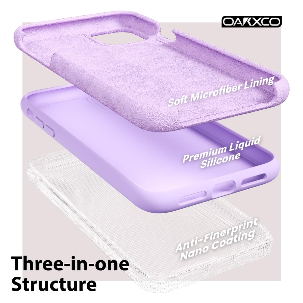oakxco for iPhone 17 Pro Max Phone Case Liquid Silicone, Cute Thin Slim Grip Soft Rubber Gel for Women Men, Smooth Matte TPU Plain Solid Color Girly Simple Case with Camera Cover, Light Pink — view 1419
