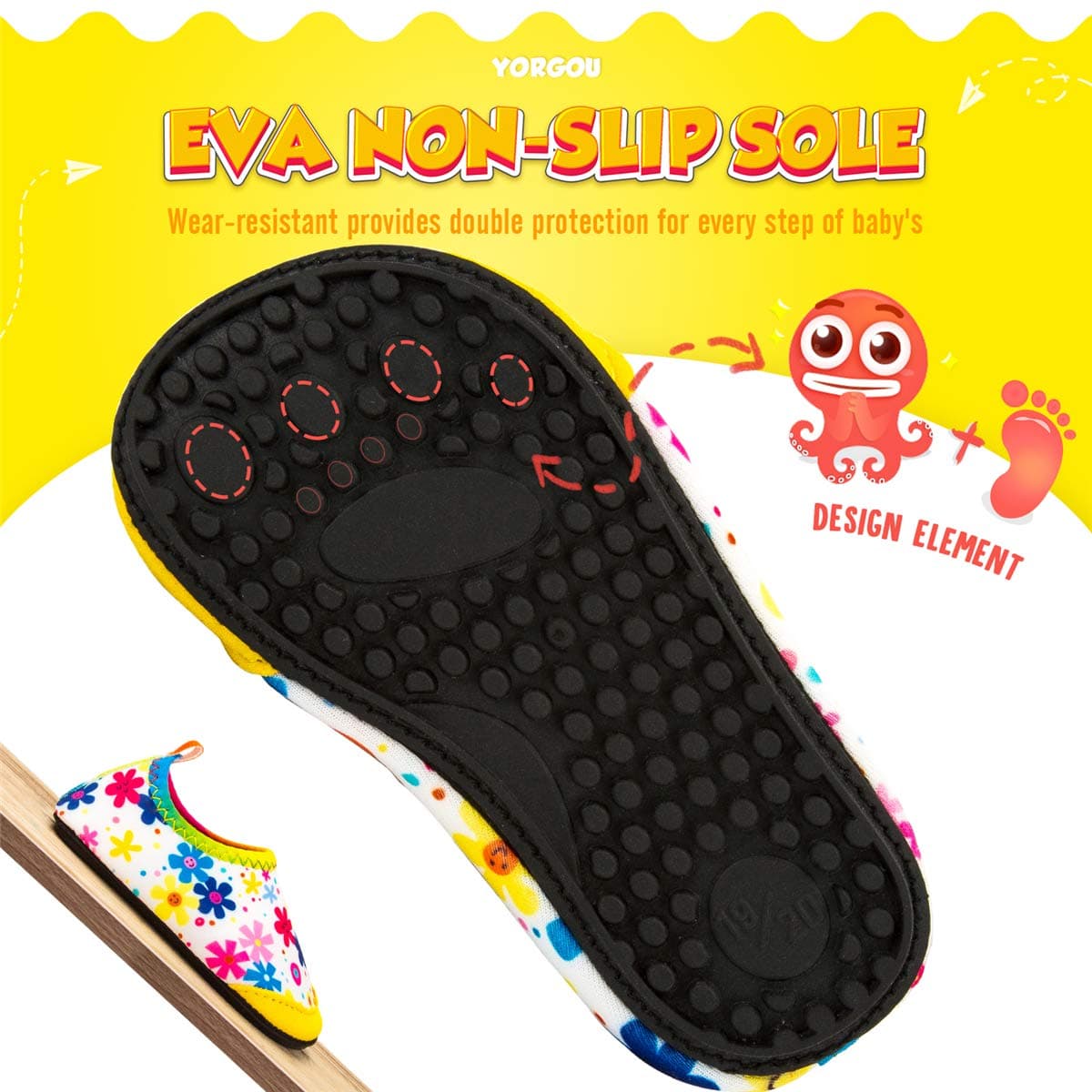 Zapatos de Agua para niños y niñas, Zapatos de Playa para niños pequeños, Calcetines acuáticos Descalzos Antideslizantes para Piscina y Playa — view 5