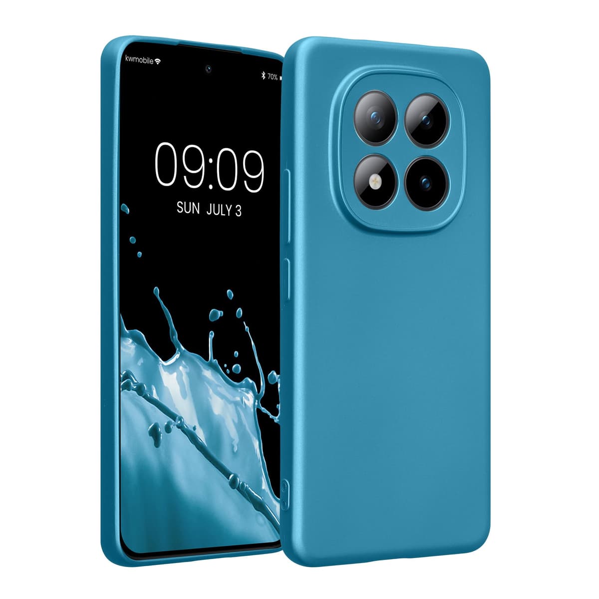 kwmobile Carcasa Compatible con Xiaomi Redmi Note 14 Pro 5G / Poco X7 Funda - Funda Ultrafina de TPU con Bordes elevados - Lavanda Metalizado — view 336