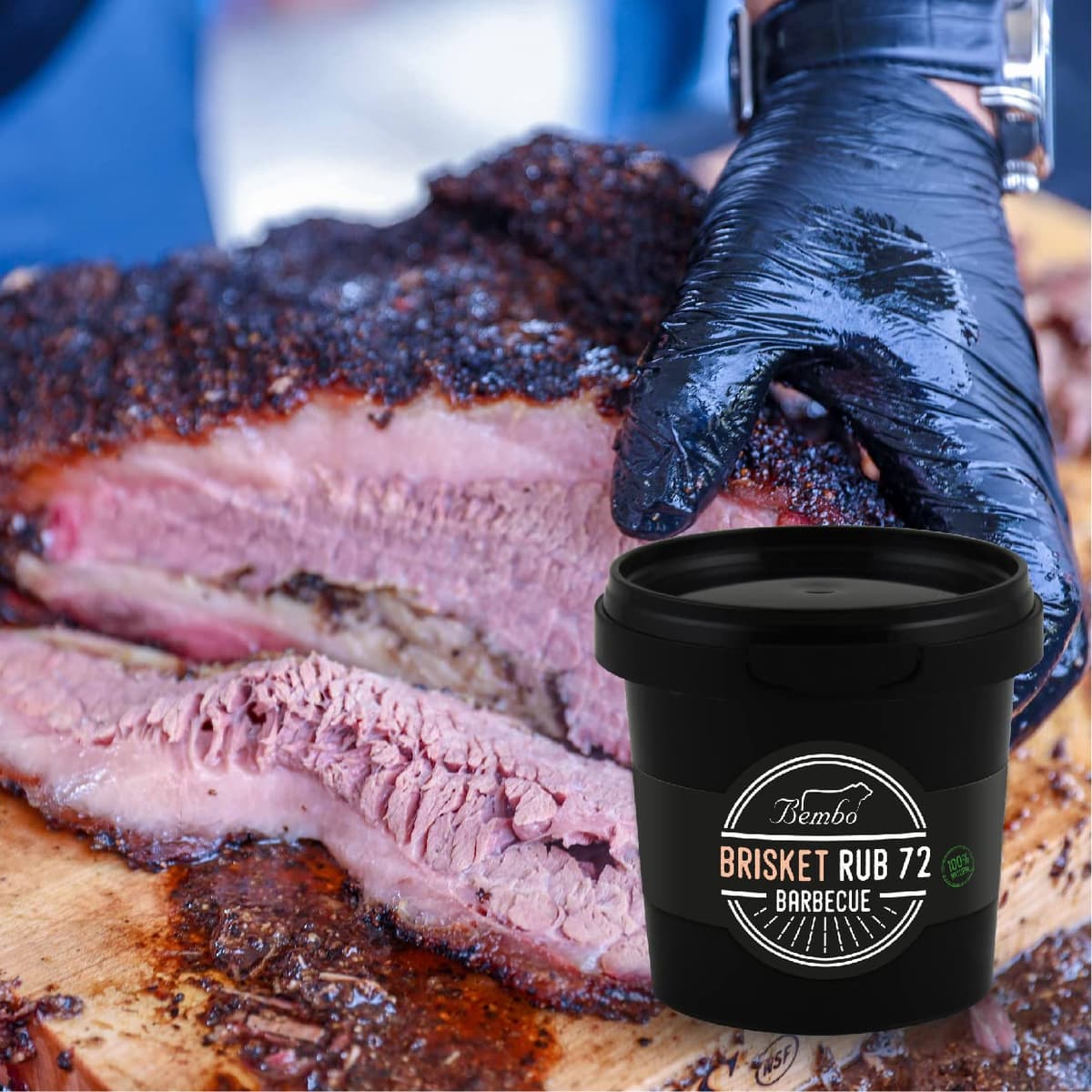 BBQ Brisket Rub Bembo – Mezcla de Especias para Pecho de Ternera – Marinada Seca Barbacoa – Ideal para Ahumado y Cocción Lenta – Made in Italy – 230 g — view 3