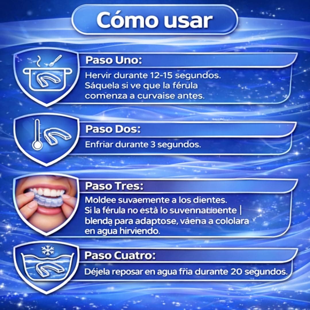 Runesol Ferula Descarga Bruxismo, 4pcs Grande Bruxismo Dental Noche, Sin BPA y Dispositivo Dédico CE Ferula Dental Bruxism, Protector Bucal para Dormir, Bruxism, Roncar, Deporte, Funda Dientes — view 3