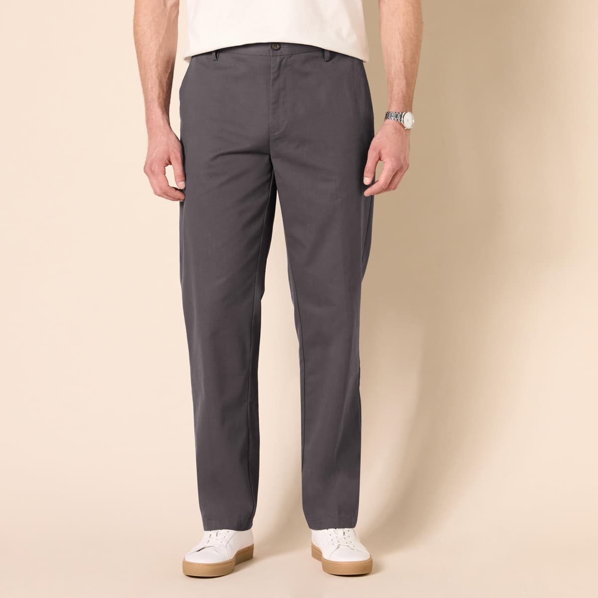 Amazon Essentials Men's Straight Fit Wrinkle-Resistant Flat-Front Casual Chino Trousers — view 6