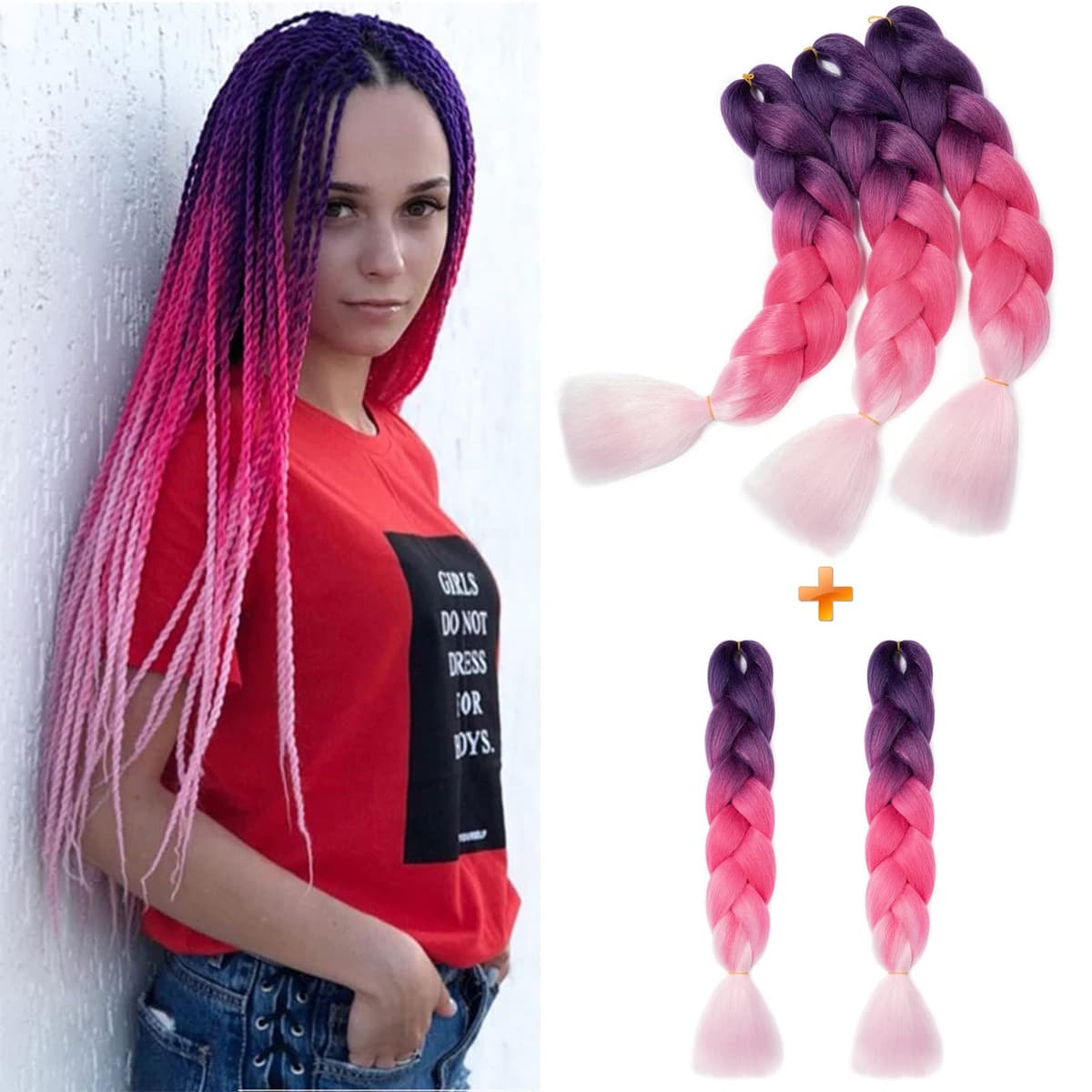 60cm Extensiones de Pelo Trenzas Africanas Castaño Oscuro Extensiones para Trenzas Africanas 1 pcs 100g Kanekalon Pelo para Trenzas Africanas Sintetico Extensiones de Trenzado Cabello Braiding — view 114