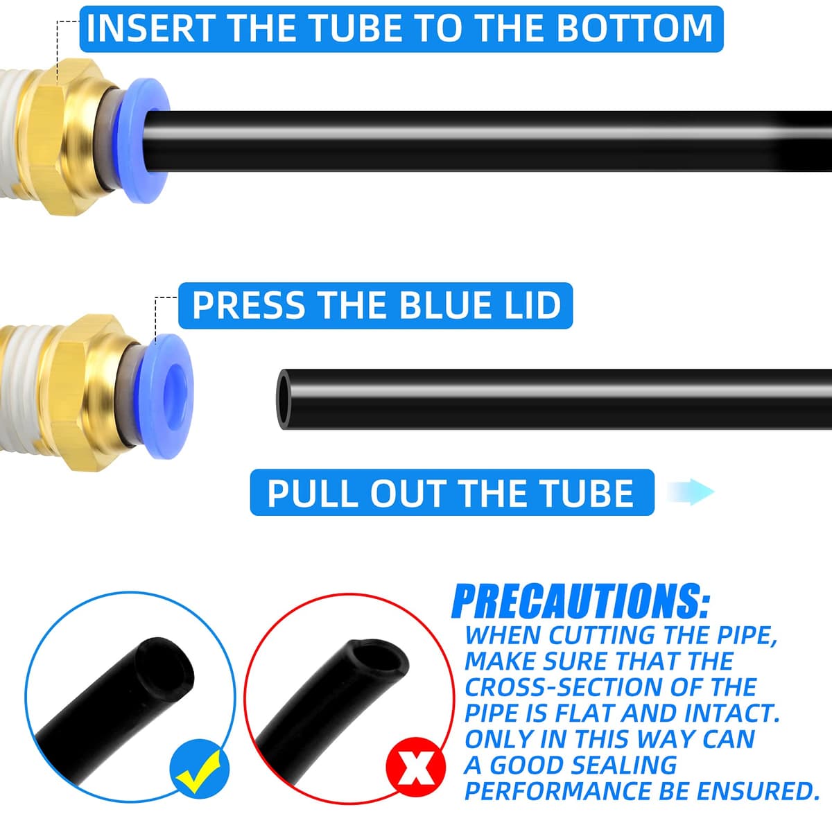 10 piezas de tubo de 10mm OD x 1/4 BSP macho recto de empujar para conectar neumáticos accesorios (PC10-02) — view 4