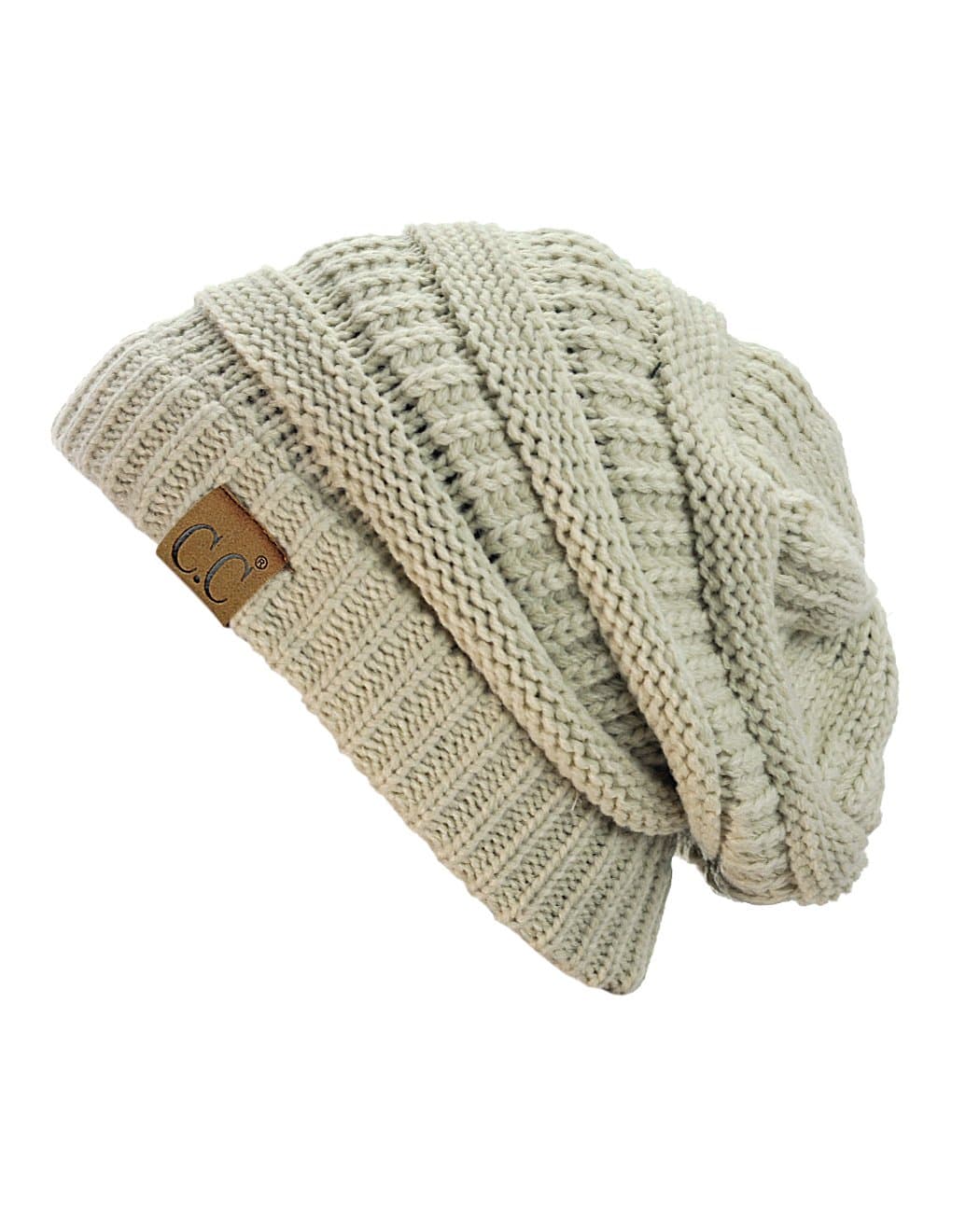 Warm Chunky Soft Stretch Cable Knit Beanie Skully — view 14