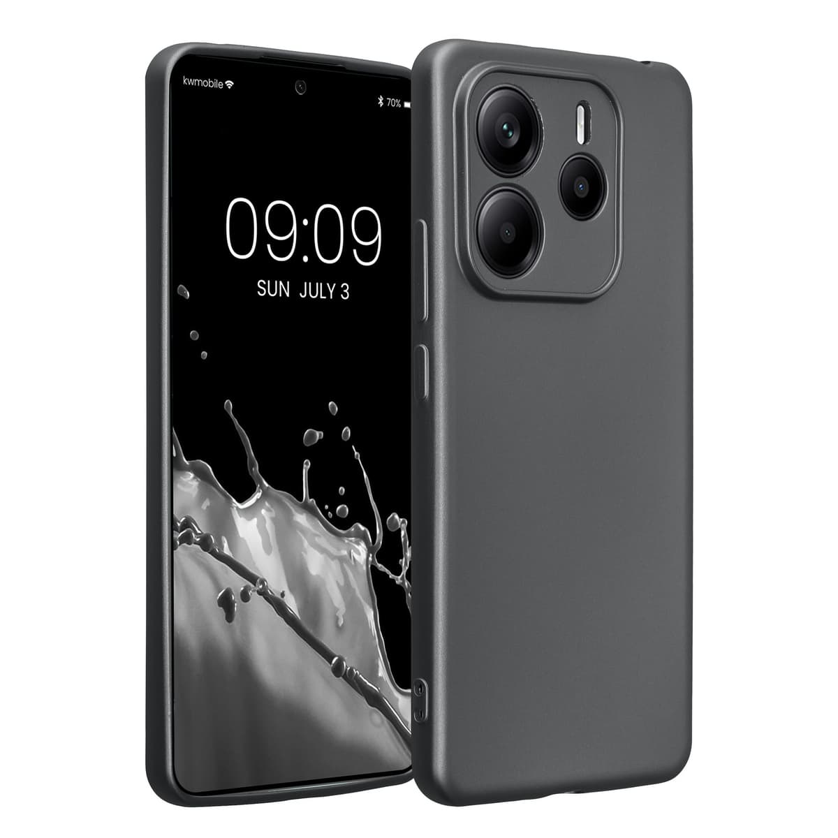 kwmobile Carcasa Compatible con Xiaomi Redmi Note 14 Pro 5G / Poco X7 Funda - Funda Ultrafina de TPU con Bordes elevados - Lavanda Metalizado — view 315