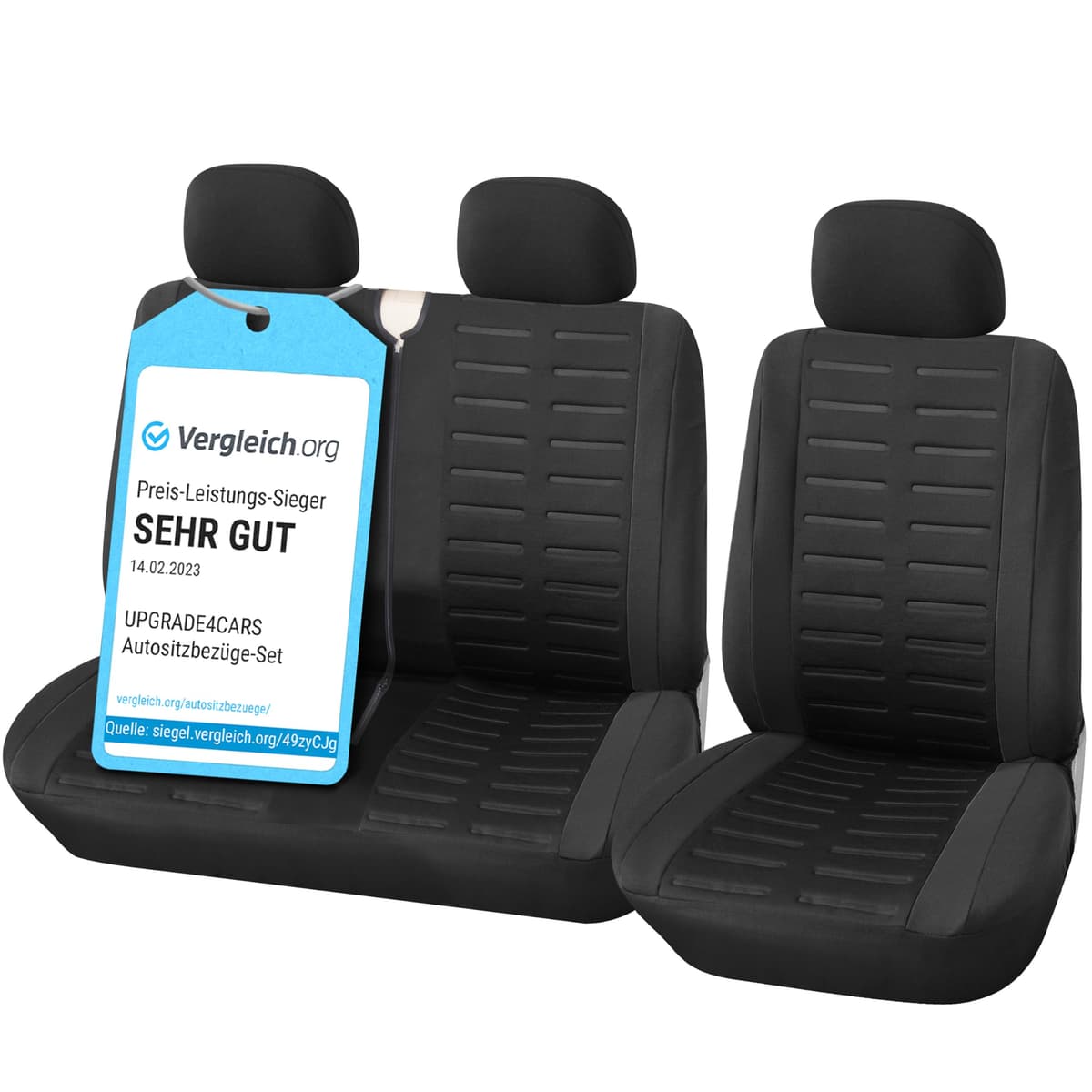 Upgrade4cars Fundas Asientos Delanteros Coche Universales Negro | Cubre Universal | Protector de Asiento Delantero para Conductor y Copiloto | Accesorios Interior Decoracion — view 33