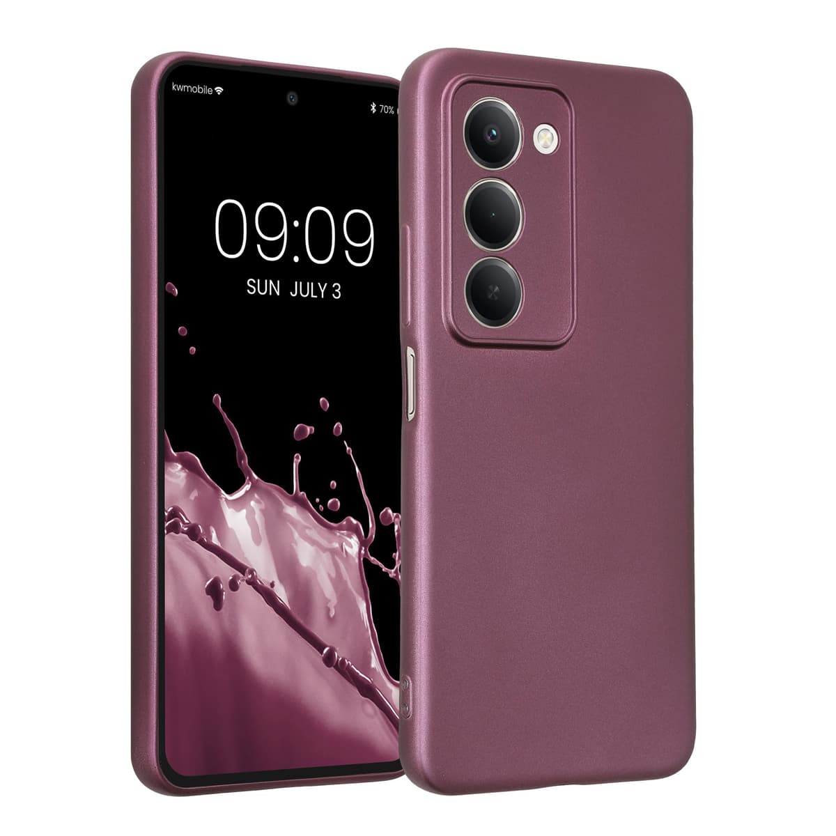 kwmobile Carcasa Compatible con Xiaomi Redmi Note 14 Pro 5G / Poco X7 Funda - Funda Ultrafina de TPU con Bordes elevados - Lavanda Metalizado — view 385