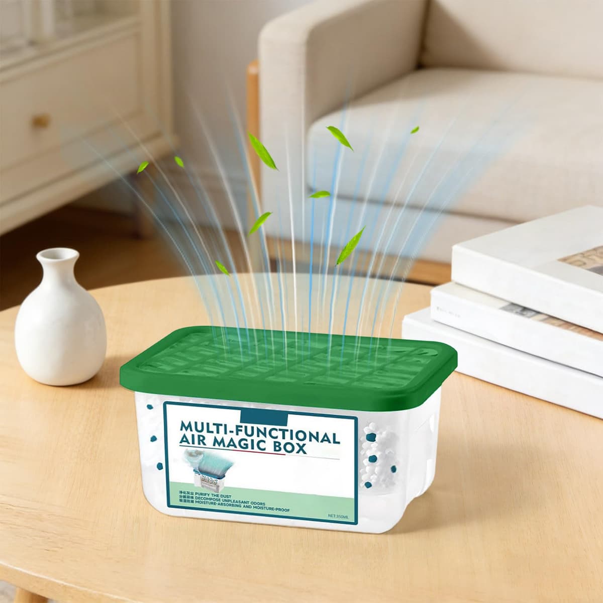 Caja mágica para eliminar el polvo en interiores, caja mágica multifuncional para purificación de aire, recolección automática de polvo y fórmula de extracto de plantas, frescura duradera para el — view 4